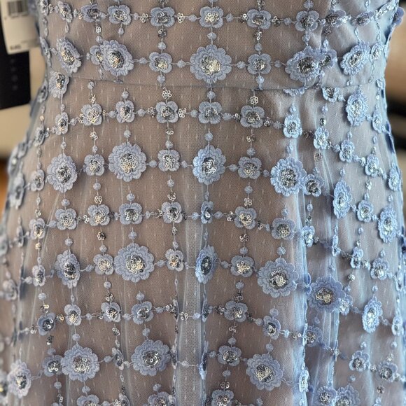 AIDAN MATTOX Embellished Lace Dress - 100% Exclusive In Ice Perry (10) - Picture 9 of 10